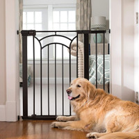 Special PROMO* Decor Tall & Wide Pressure-Installed Metal Gate With SecureTech locking handle / FAST, FREE Delivery