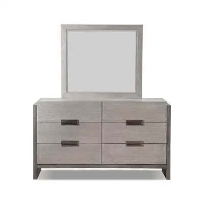 Latitude Run® Zenonas 6 Drawer 64" W Double Dresser with Mirror