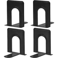 Ebern Designs Bookends/Book Holder For Office And Home Shelves - Black