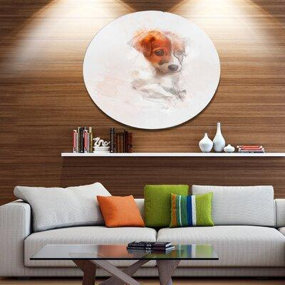 Made in Canada - Design Art 'Brown Puppy Dog Watercolor' Graphic Art Print on Metal in Arts & Collectibles