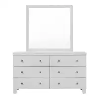Red Barrel Studio Latitude Run® Trianna 6-Drawer Dresser & Mirror Set In White