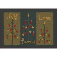 The Holiday Aisle® Norsworthy Folktree Winter Green Area Rug