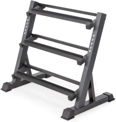 LIMITED TIME OFFER TODAY! Marcy 3-Tier Dumbbell Rack - Multilevel Weight Storage, FREE Fast Delivery