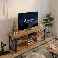 17 Stories TV Stand For TV Up To 65 Inches Entertainment Center With 6 Storage Cabinet For Living Room, 55 Inch Televisi