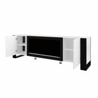 Ivy Bronx Modern TV Stand With 34.2" Non-Heating Electric Fireplace 21.6" H x 68.1" W x 13.7" D