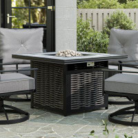 greemotion Sergovia 40 Inch Long Outdoor Fire Pit Table