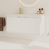 Latitude Run® 36 Inch Wall Mounted Bathroom Vanity With Sink