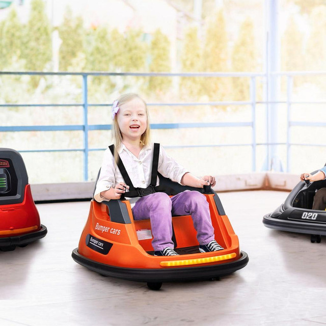 BUMPER CAR 12V 360° ROTATION ELECTRIC CAR FOR KIDS, WITH REMOTE, SAFETY BELT, LIGHTS, MUSIC, FOR 1.5-5 YEARS OLD in Toys & Games - Image 3