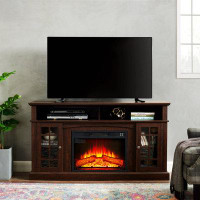 Red Barrel Studio Classic TV Media Stand For TV Up To 60" With Open And Closed Storage Space 2