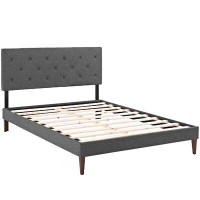 Modway Tarah King Fabric Platform Bed With Squared Tapered Legs