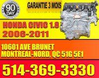 MOTEUR HONDA 2006-2007 2008 2009 2010 2011 HONDA CIVIC  MOTEUR R18A 1.8L Engine