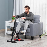 PEDAL EXERCISER, HAND ARM KNEE AND LEG EXERCISE MACHINE, HEIGHT-ADJUSTABLE, WITH LCD DISPLAY AND FOOT MASSAGE ROLLER