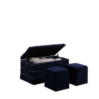 Rosdorf Park Shoe Storage Bench With Two Additional Seating, Bedroom Bench, Upholstered Bench