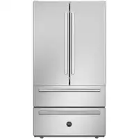 Bertazzoni 36-inch, 22.5 cu.ft. Freestanding French 4-Door Refrigerator with Ice Maker REF36FDFIXNVSP - Main > Bertazzon