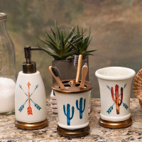 Paseo Road by HiEnd Accents Cactus 3 Piece Bathroom Accessory Set