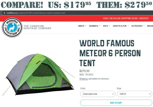 World Famous® Meteor 6-Person Tent in Fishing, Camping & Outdoors - Image 3