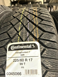 4 Brand New Continental Viking Contact 7 SSR Runflat  225/60R17 Winter tires $70 REBATE!!! *** WallToWallTires.com ***