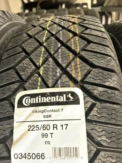 4 Brand New Continental Viking Contact 7 SSR Runflat  225/60R17 Winter tires  *** WallToWallTires.com ***