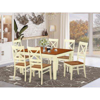 Darby Home Co Annapolis 7 - Piece Butterfly Leaf Rubberwood Solid Wood Dining Set
