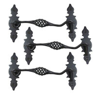 The Renovators Supply Inc. Wrought Iron Cabin Hook Cage Design Latch