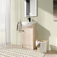 Ebern Designs Chavonne 18.17'' Single Bathroom Vanity with Ceramic Vanity Top