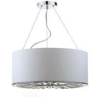 House of Hampton Newcastle upon Tyne - Light Shaded Drum Pendant with Crystal Accents