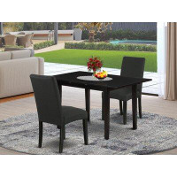 Latitude Run® Cordy Butterfly Leaf Acacia Solid Wood Dining Set