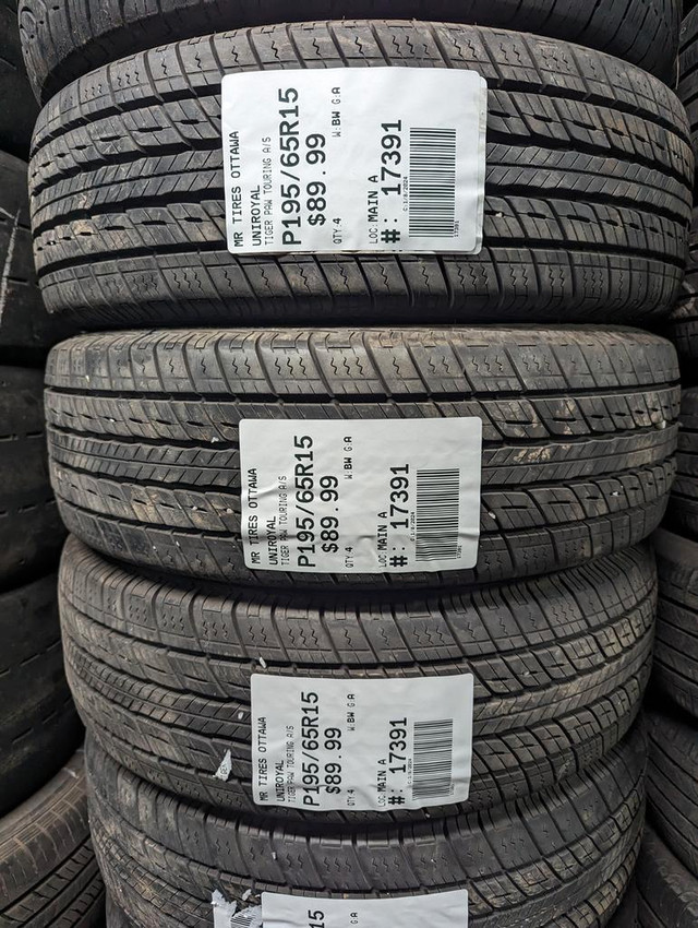 P195/65R15  195/65/15  UNIROYAL TIGER PAW TOURING A/S ( all season / summer tires ) TAG # 17391 in Tires & Rims in Ottawa