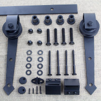 Sliding Barn Door Hardware Track Rollers Kit With Soft Close 029052
