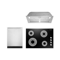 Cosmo Cosmo 3 Piece Kitchen Appliance Package with 30'' Electric Cooktop , Built-In Dishwasher , Insert Range Hood , and