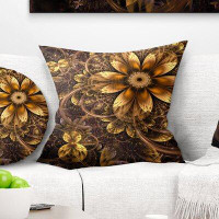 Made in Canada - East Urban Home Floral Fractal Flower Pillow