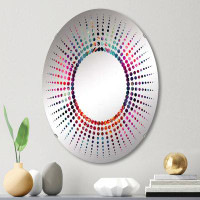 Design Art Neon Pinapple Nectar - Starburst Decorative Mirror|Oval