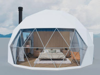 NEW 20 FT DELUXE ECO DOME GLAMPING TENT GEODESICDOME BUILDING 112520GD