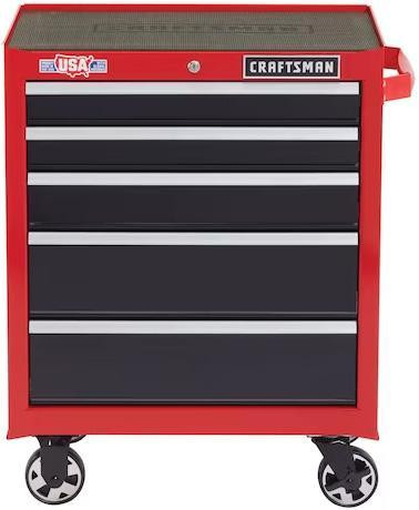 Craftsman 26 Wide 5-Drawer Rolling Tool Cabinet in Other