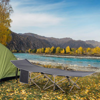 Camping Cot 74.75" x 26.75" x 20.5" Gray