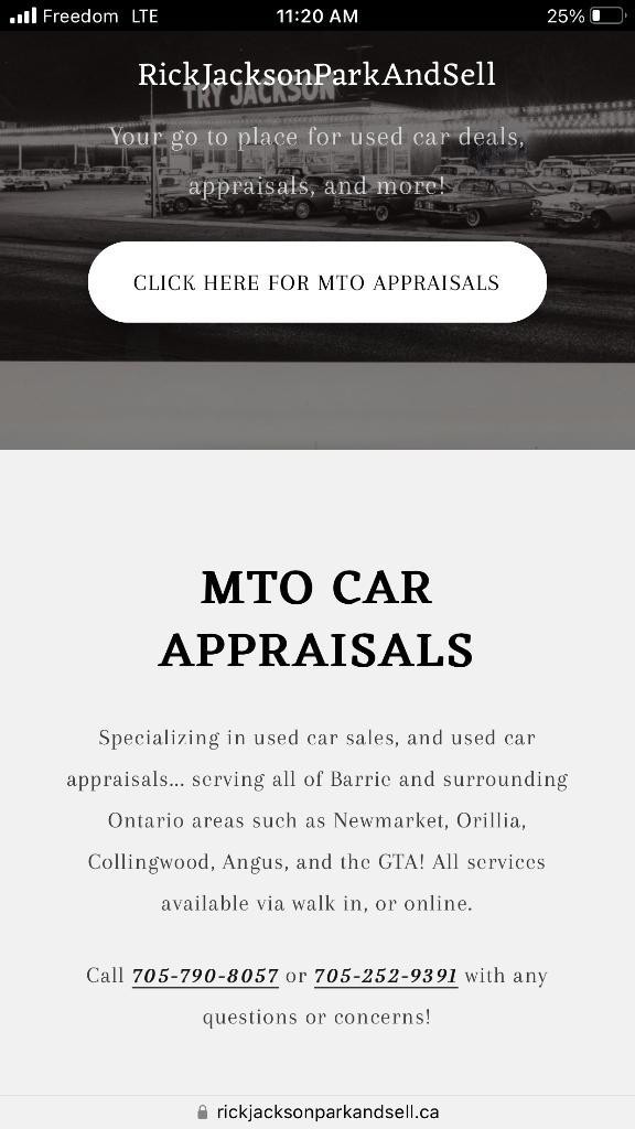 MTO Car Appraisals-$62 … Serving Barrie and all areas $62-   Call 7057908057. ( in person or online) in Other Parts & Accessories in Barrie