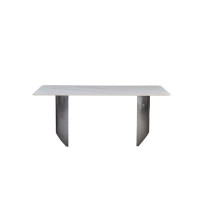 Ivy Bronx Stainless Steel Dining Table With Rock Plate - Black Titanium, Supports Up To 75.5 Kg (excluding Chairs)
