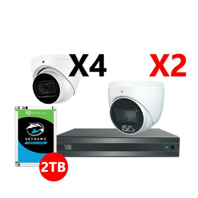 Promotion! 8CH 5MP 4-IN-1 HD FULL COLOR KIT (DVR-65108-4K-2T+FDIC9115TX4+FDIC6175AX2) in Security Systems