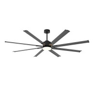 Ebern Designs 72 Inch Industrial-Size Ceiling Fan With Light And Remote Control 8-Blades Powerful Reverse Motor Light Ki