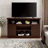 ChocoPlanet Traditional TV Media Stand Farmhouse Rustic Entertainment Console