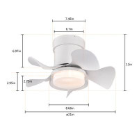 Wrought Studio 21" Ceiling Fan With 3 Colour Temperature Lights