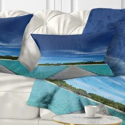 East Urban Home Seascape Infinite Sea Pier Lumbar Pillow