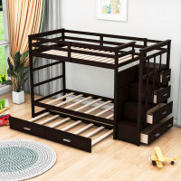 Harriet Bee Darlesha Twin over Twin 4 Drawer Standard Bunk Bed with Trundle by Harriet Bee