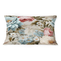 East Urban Home Antique Pastels Boho Accents II - Floral Printed Throw Pillow