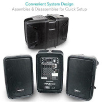 PYLE PPHP898MX Bluetooth PA Speaker &amp; Amplifier Mixer System Kit