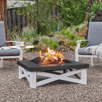 Real Flame Austin Steel Wood Burning Fire Pit