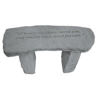 East Urban Home Classen If Love Could Have Saved You Memorial Cast Stone Garden Bench