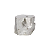 Phillips Collection Log Stool, Silver Leaf