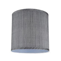 Latitude Run® 10" H Synthetic Fabric Drum Lamp Shade ( Spider ) in Gray/Black