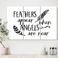 Made in Canada - East Urban Home 'Angels Appear' Textual Art Multi-Piece Image on Canvas